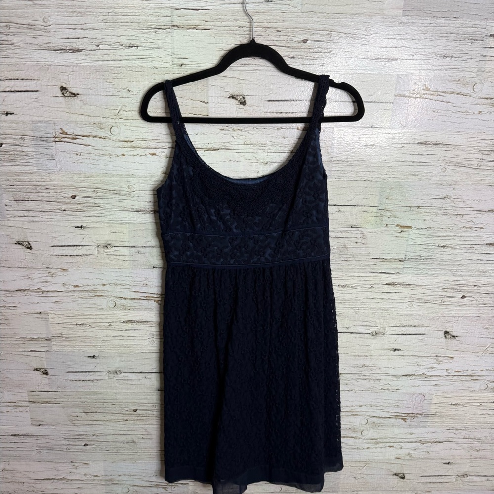 Cynthia Steffe Navy Lace Midi Dress size 8 blue